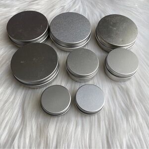 Make Up Beauty Products Storage Tin Lot